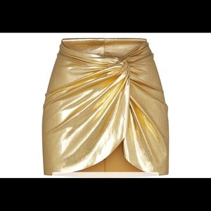 SKIMS METALLIC SWIM SARONG MINI SKIRT LARGE
